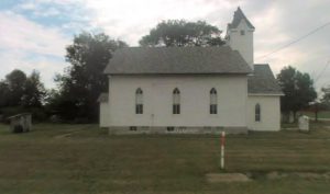 Side view of outside of church